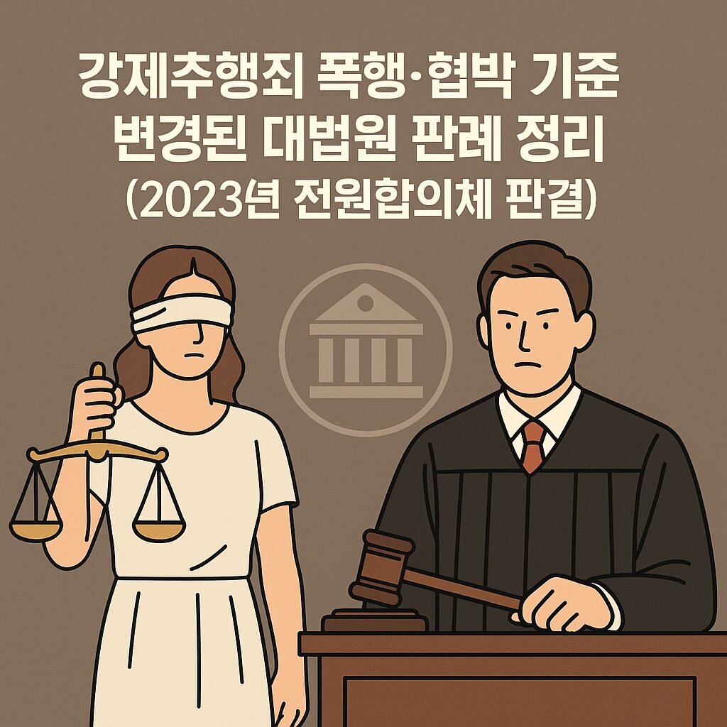 강제추행죄 폭행·협박 기준 변경된 대법원 판례 정리 (2023년 전원합의체 판결)