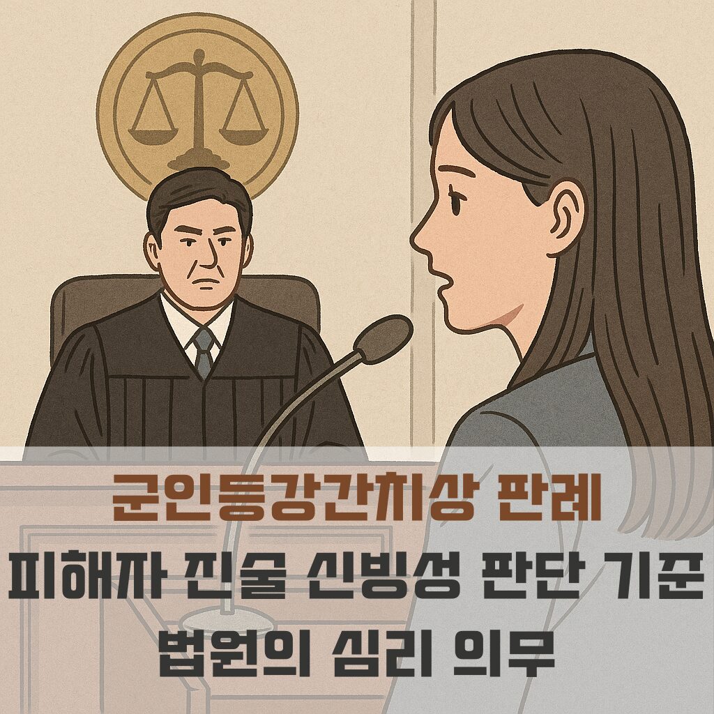 군인등강간치상 사건의 판례 분석 피해자 진술 신빙성 판단 기준과 법원의 심리 의무