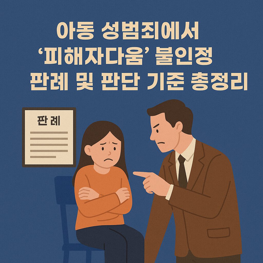 아동 성범죄에서 피해자다움 불인정 판례 및 판단 기준 총정리 3