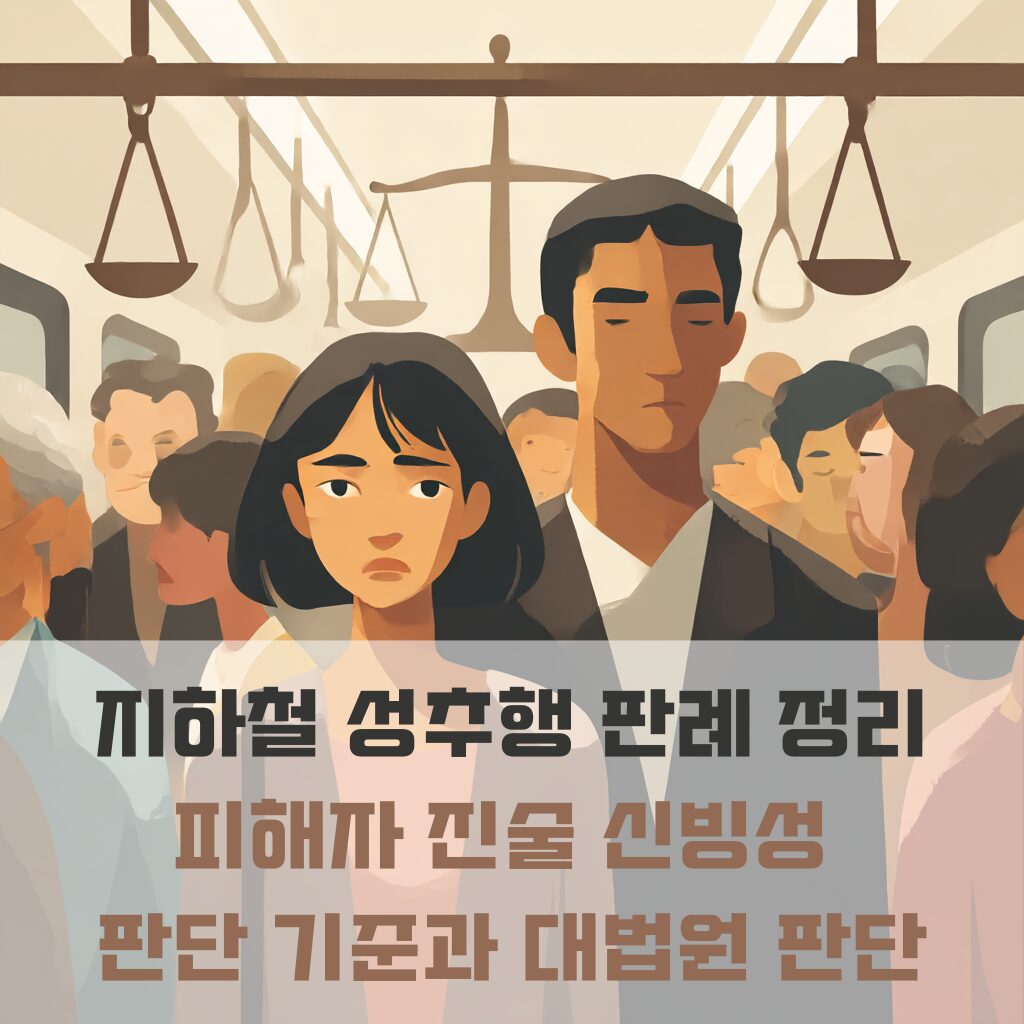 “지하철 성추행 판례 정리: 피해자 진술 신빙성 판단 기준과 대법원 판단”