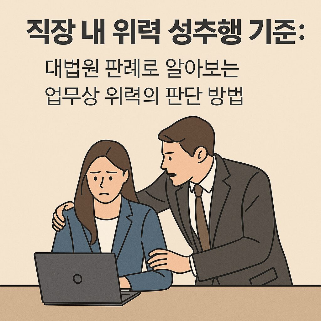 직장 내 위력 성추행 기준 대법원 판례로 알아보는 업무상 위력의 판단 방법 2